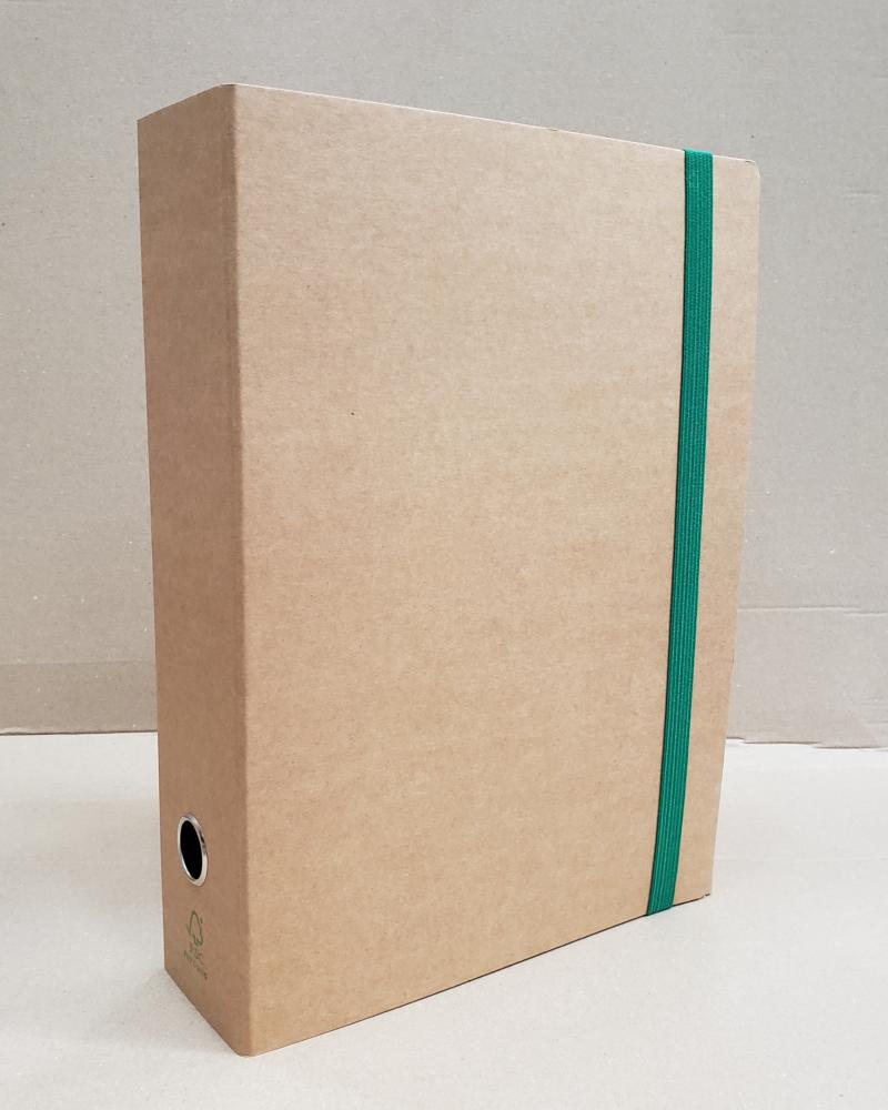 Portaprogetti in cartone riciclato con elastico dorso 8cm