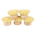 Testina in legno e fibre vegetali per lavare piatti testina di ricambio per spazzola lavaggio piatti ecologica