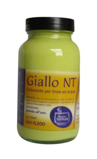 Colori concentrati ad acqua per idropitture e linee ad acqua cod. Giallo-NT-M041 in confezione da 0.2 lt Colori concentrati ad acqua per idropitture e linee ad acqua cod. Giallo-NT-M041 in confezione da 0.2 lt