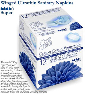 Assorbenti per donna 12 pezzi ecologici modello COTONE ALI NOTTE Assorbenti per donna 12 pezzi ecologici modello COTONE ALI NOTTE