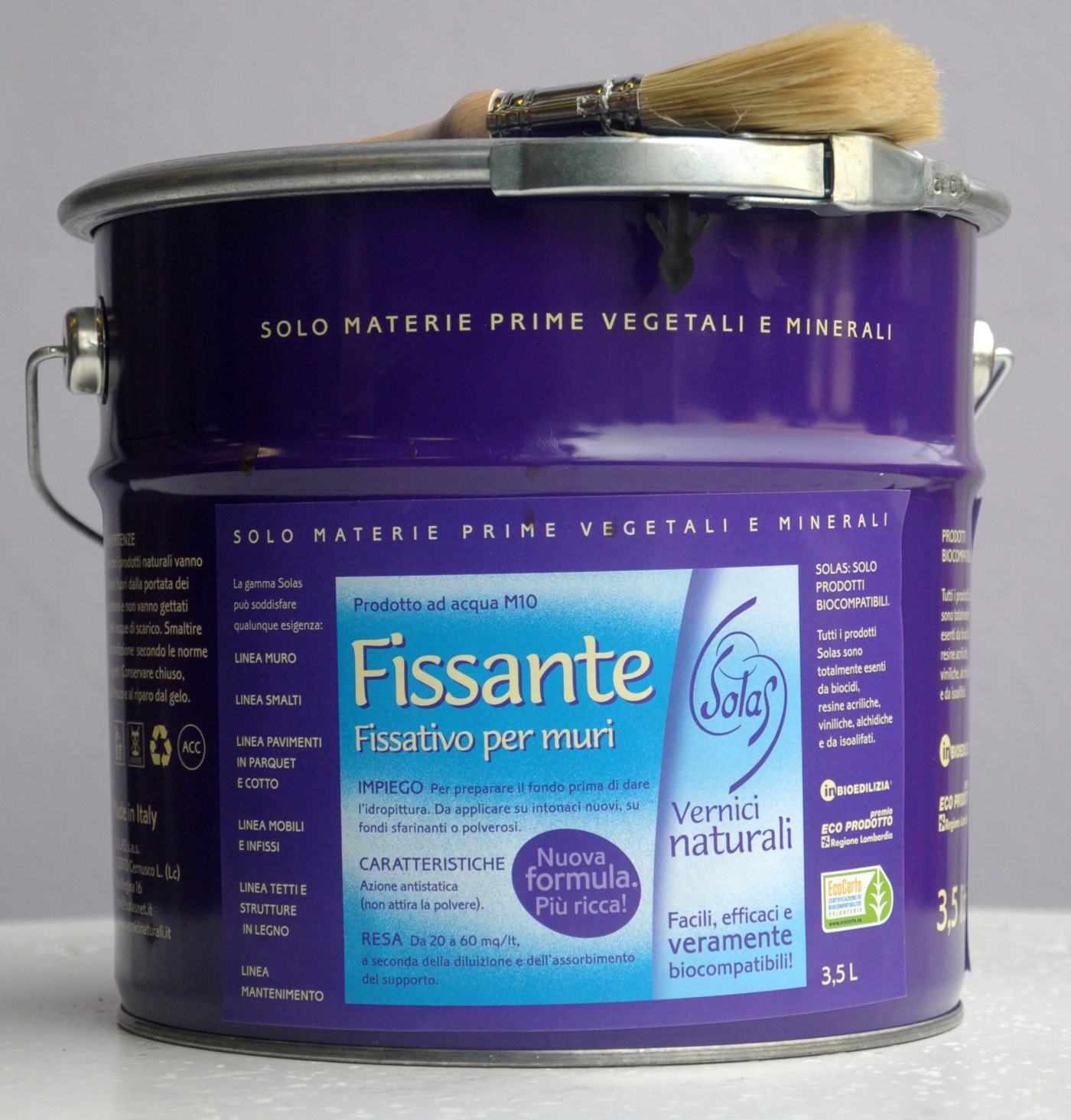 Isolante fissativo alle resine vegetali cod.Fissante-M10 in latta da 3.5 lt. Isolante fissativo alle resine vegetali cod.Fissante-M10 in latta da 3.5 lt.
