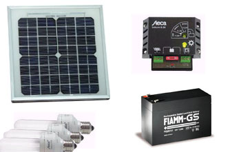 Kit solare fotovoltaico Baita3 da 20W Kit solare fotovoltaico Baita3 da 20W
