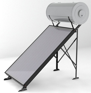 Kit solare termico pannello nero da 200 lt. per tetto piano Kit solare termico pannello nero da 200 lt. per tetto piano