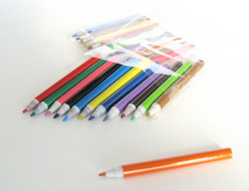 Confezione da 12 MINI matite colorate ecologiche in carta riciclata Confezione da 12 MINI matite colorate ecologiche in carta riciclata