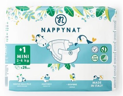 Confezione da 26 pannolini MINI compostabili ed ecologici 2-6 kg. Confezione da 26 pannolini MINI compostabili ed ecologici 2-6 kg.