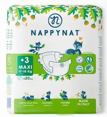 Confezione da 20 pannolini MAXI compostabili ed ecologici 8-16 kg. Confezione da 20 pannolini MAXI compostabili ed ecologici 8-16 kg.