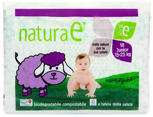 Confezione da 18 eco-pannolini biodegradabili compostabili ed ecologici 15-25 kg. Confezione da 18 eco-pannolini biodegradabili compostabili ed ecologici 15-25 kg.