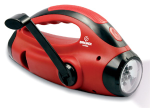 Torcia a 13 led con alimentazione a dinamo con carica batteria per cellulari Torcia a 13 led con alimentazione a dinamo con carica batteria per cellulari