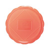 Vassoio in plastica biodegradabile derivata dal mais da 26cm diametro-120 pezzi Vassoio in plastica biodegradabile derivata dal mais da 26cm diametro-120 pezzi
