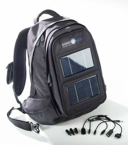 Zaino con pannellini solari per ricarica cellulari, macchine fotografiche,i-pod Zaino con pannellini solari per ricarica cellulari, macchine fotografiche,i-pod